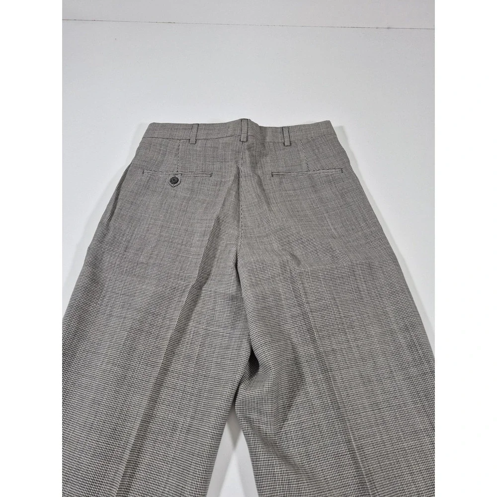 VTG John Alexander Wool Dress Pants Men's 36x36 Gray Check Pleated